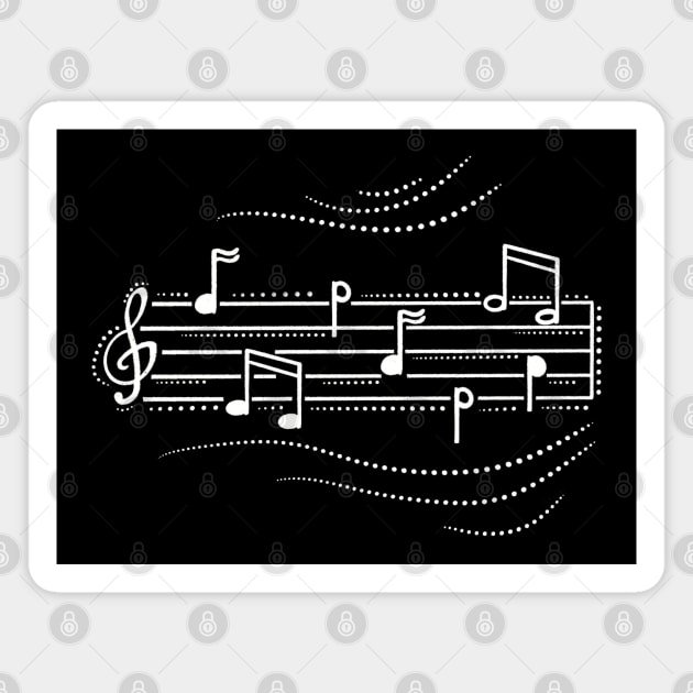 Music sheet with notes Magnet by Xatutik-Art